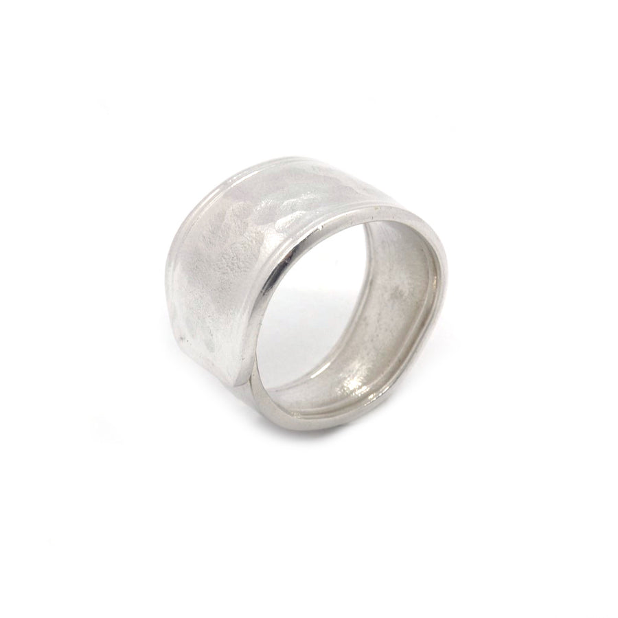 Hammered Spoon Band Ring