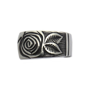 Vintage Rose Stainless Steel Spoon Ring