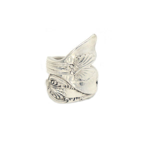 Antique spoon Whale tail ring